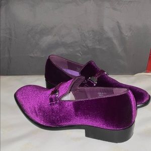 im selling purple velvet loafers only worn once to prom
